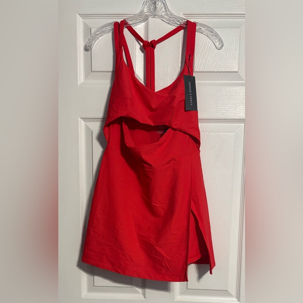 Savage X Fenty Vibrant Red Mini Dress with Shorts Underneath SOLD OUT! - Picture 6 of 9